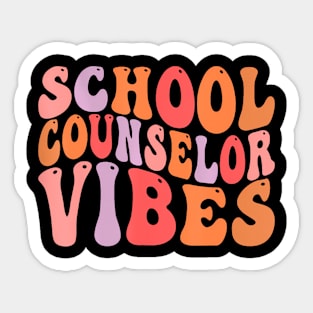 School Counselor Back to School Groovy Cute Sticker